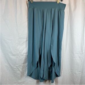 Iuga high rise split wide leg flowy pants stone blue NWT